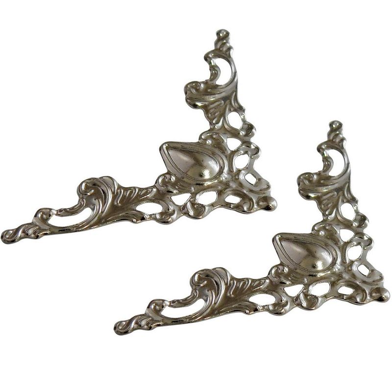 MAMUT - Esquinero decorativo 42 x 42 mm plateado 2 unid
