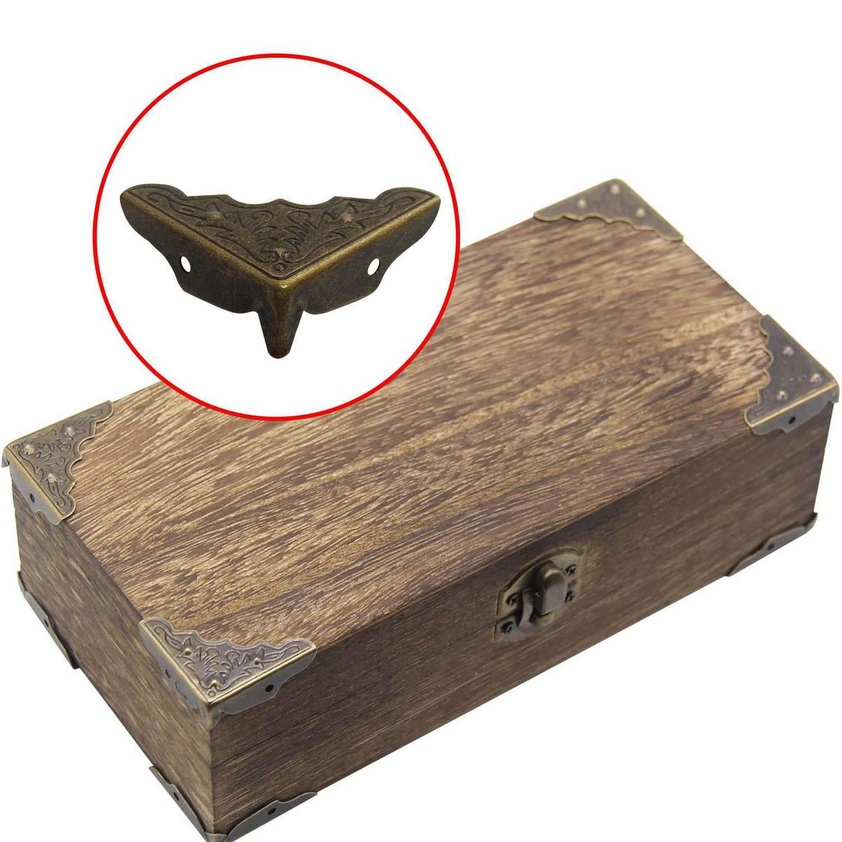 MAMUT - Esquinero decorativo con borde 30 x 30 mm envejecido 2 unid