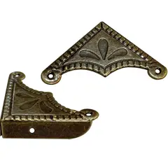 MAMUT - Esquinero decorativo con borde 38 x 38 mm envejecido 2 unid