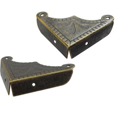 Esquinero decorativo con borde 48 x 48 mm envejecido 2 unid