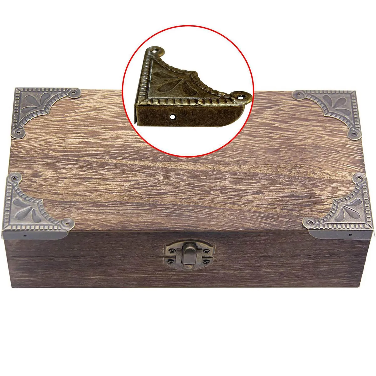 MAMUT - Esquinero decorativo con borde 48 x 48 mm envejecido 2 unid