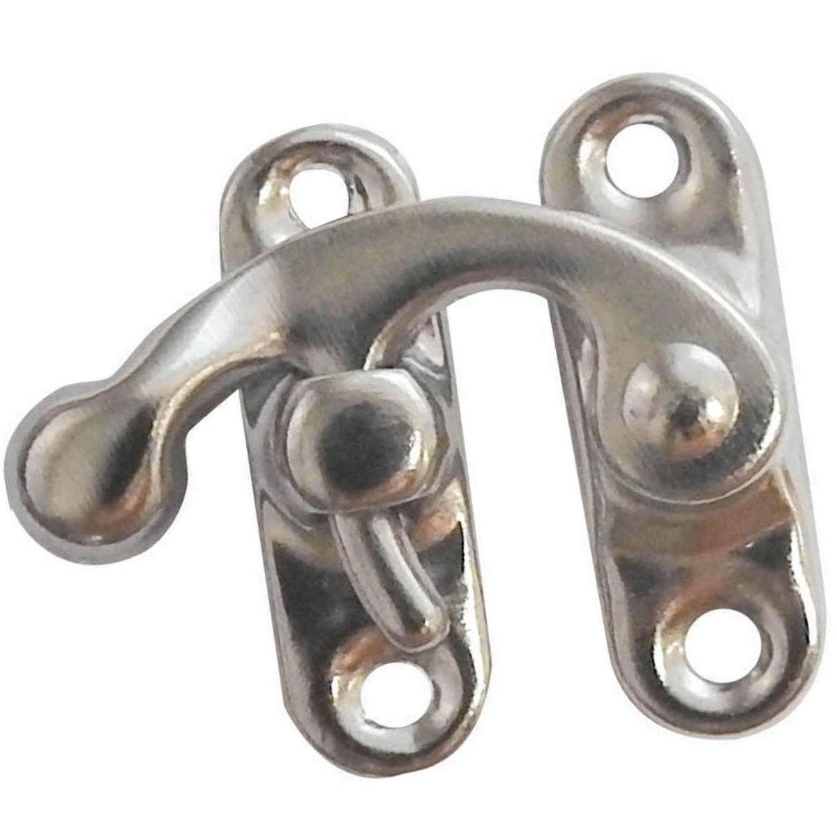 MAMUT - Chapa decorativa cierre izquierdo 35 x 27 mm plateado 1 unid