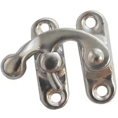 MAMUT - Chapa decorativa cierre izquierdo 35 x 27 mm plateado 1 unid