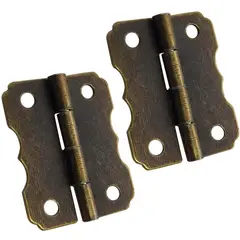 MAMUT - Bisagra decorativa borde 23 x 30 mm bronce antiguo 2 unid