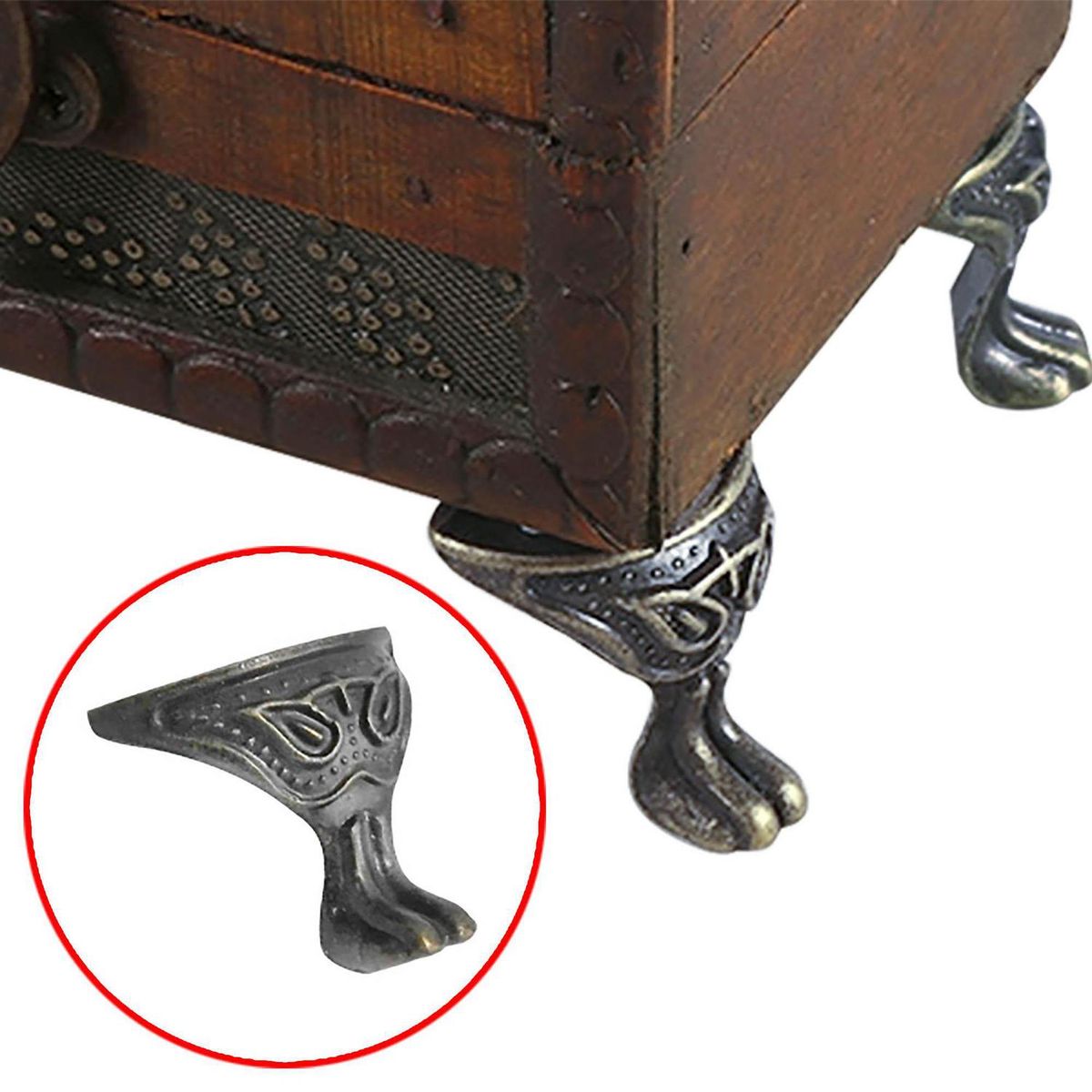 MAMUT - Pata (soporte) decorativo 27 x 29 mm bronce envejecido 2 unid