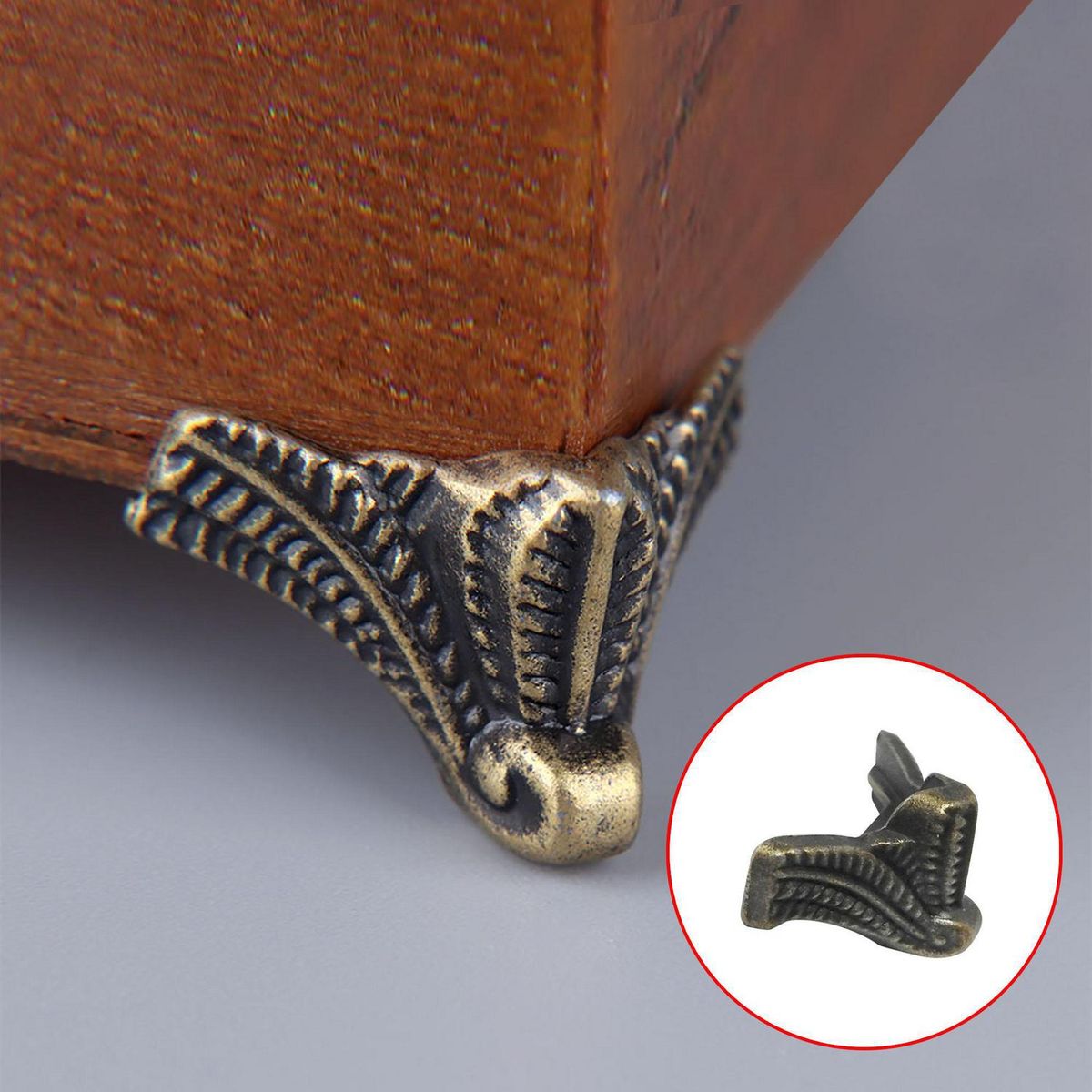 MAMUT - Pata (soporte) decorativo 14 x 26 mm bronce envejecido 2 unid