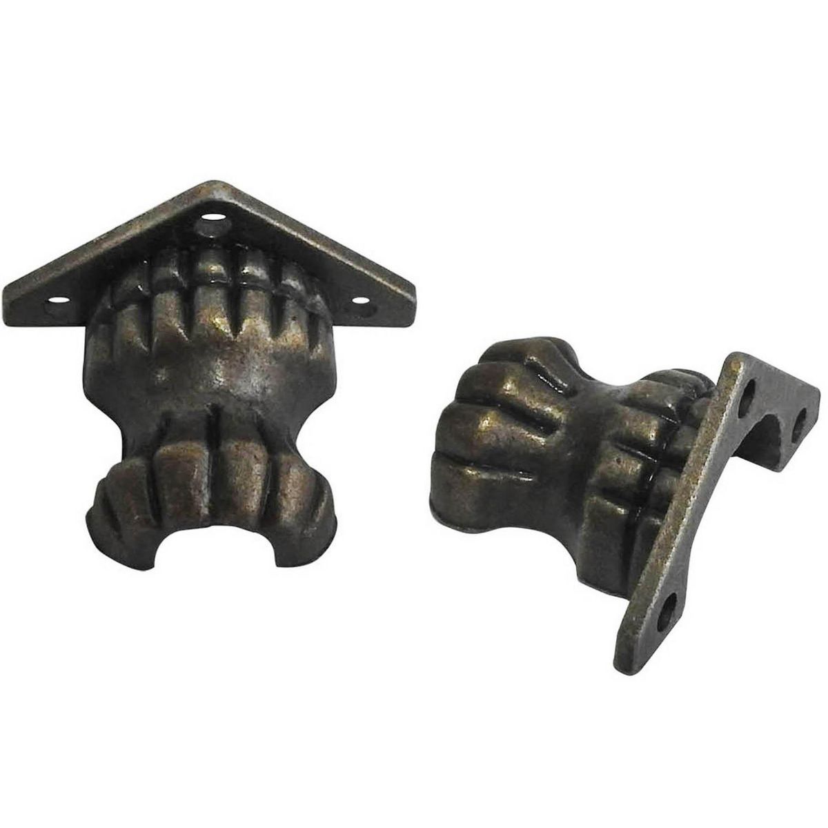 MAMUT - Pata (soporte) decorativo 25 x 35 mm bronce envejecido 2 unid