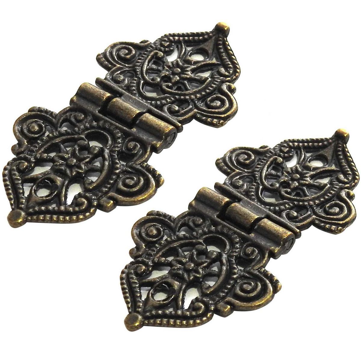 MAMUT - Bisagra decorativa calada 23 x 54 mm bronce antiguo 2 unid