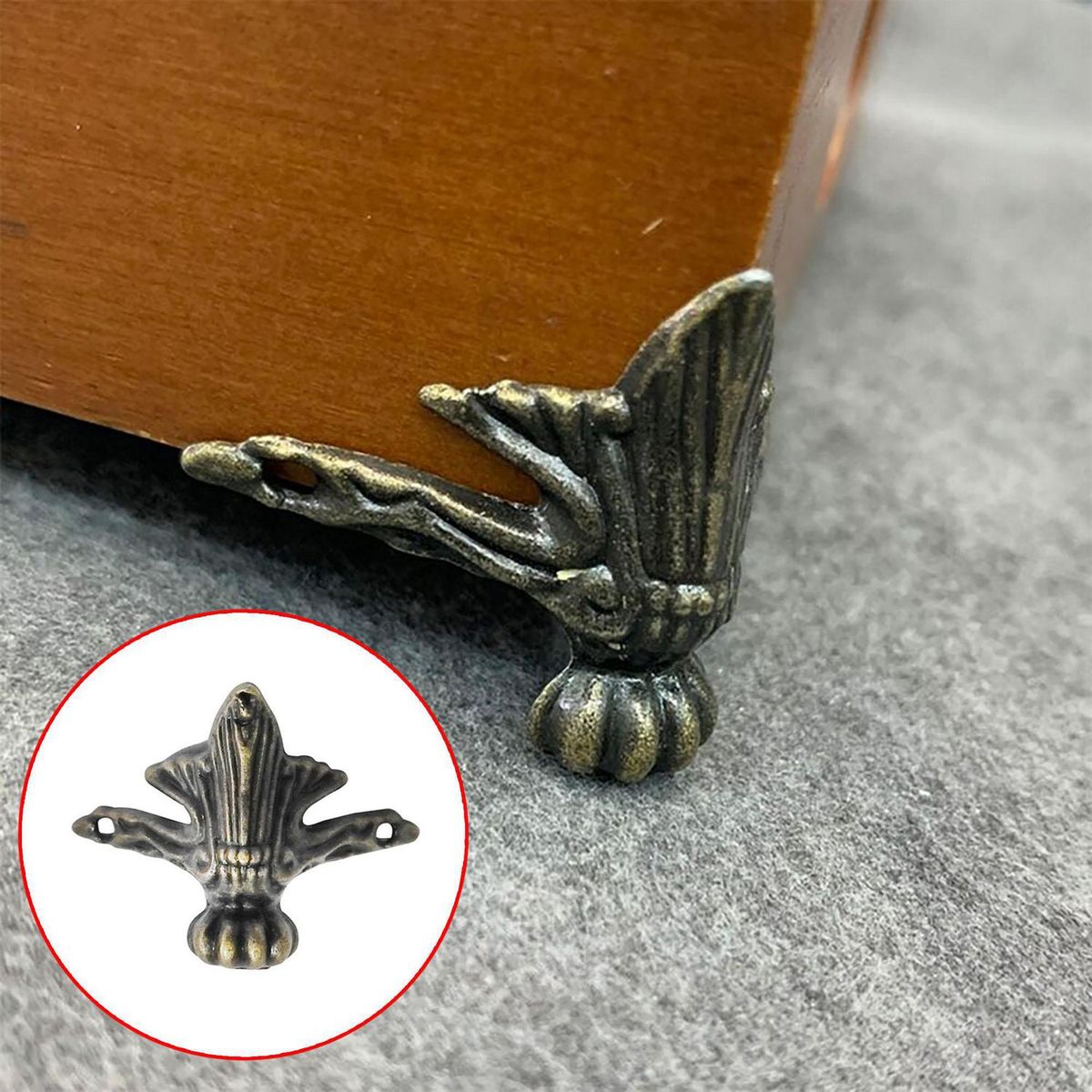 MAMUT - Pata (soporte) decorativo 29 x 40 mm bronce envejecido 2 unid