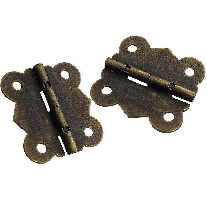 MAMUT - Bisagra decorativa borde redondeado 25 x 30 mm bronce antiguo 2 unid