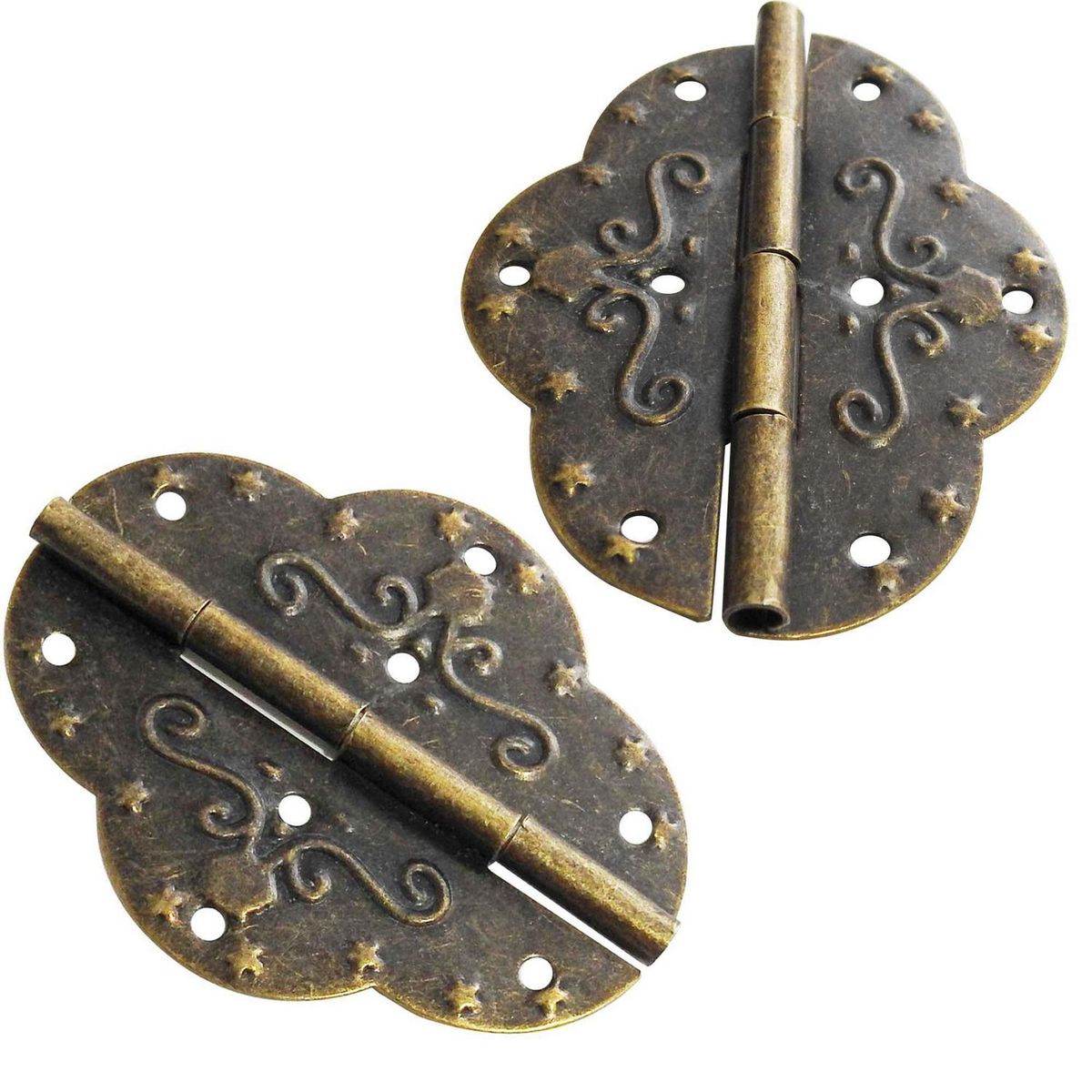 MAMUT - Bisagra decorativa ovalada 53 x 69 mm bronce antiguo 1 unid