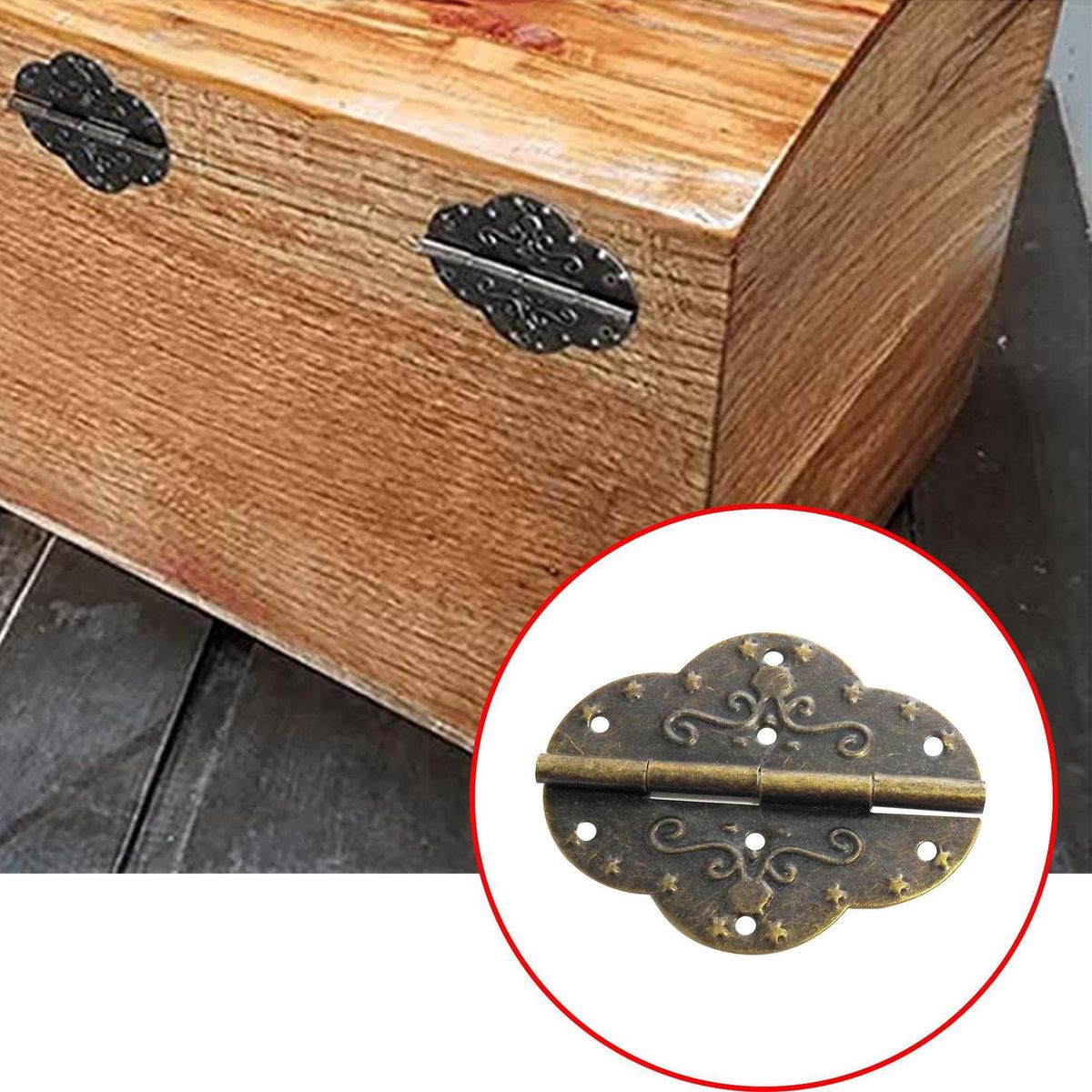 MAMUT - Bisagra decorativa ovalada 53 x 69 mm bronce antiguo 1 unid