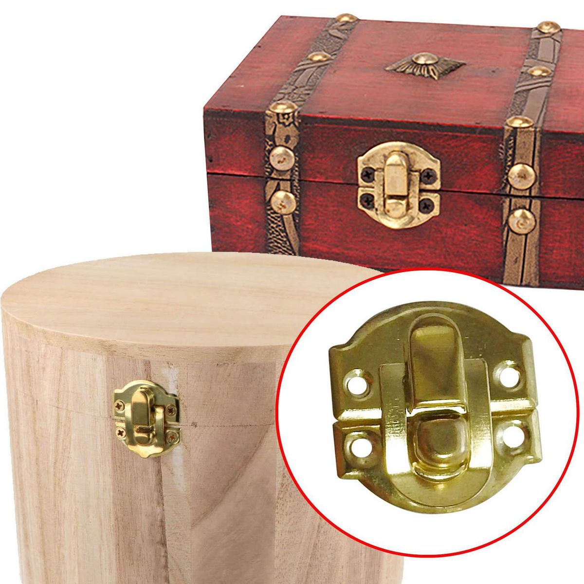 MAMUT - Broche decorativo 25 x 27 mm zincado amarillo 1 unid