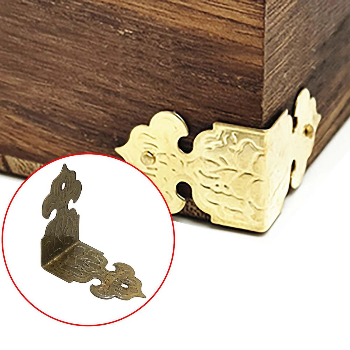 MAMUT - Escuadra (esquinero) decorativo 17 x 25 mm bronce antiguo1 unid