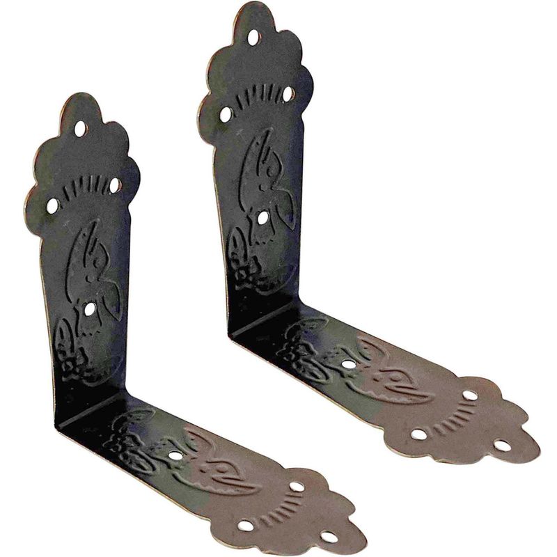 MAMUT - Escuadra (esquinero) decorativo 20 x 43 mm bronce antiguo1 unid