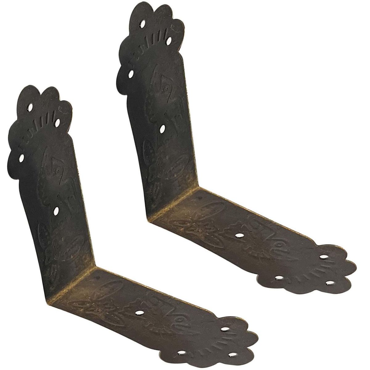 MAMUT - Escuadra (esquinero) Decorativo 25x55x10 mm Bronce Antiguo 1 unidad