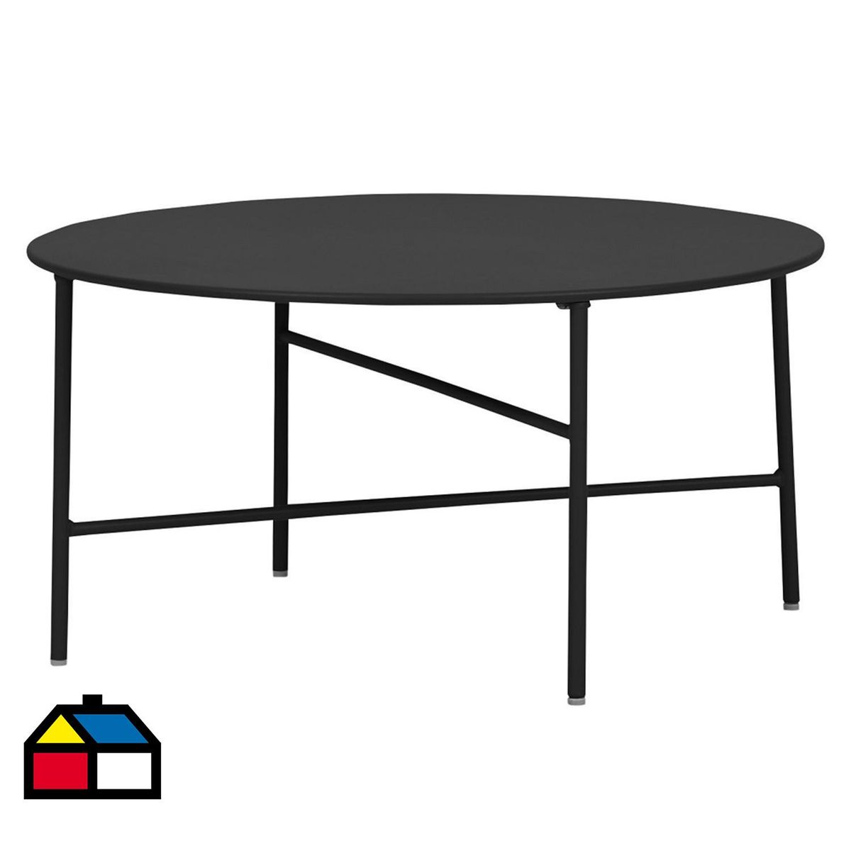 OUTFIT - Mesa de Terraza Redonda Metal 70x35x70 Negro