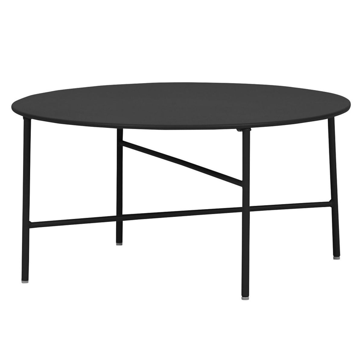 OUTFIT - Mesa de Terraza Redonda Metal 70x35x70 Negro