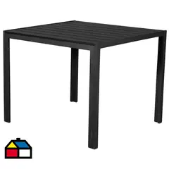 OUTFIT - Mesa de Jardín Cuadrada Aluminio 90x69.5x90 Negro