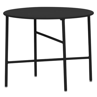 Mesa circular terraza 50h40cm negra.