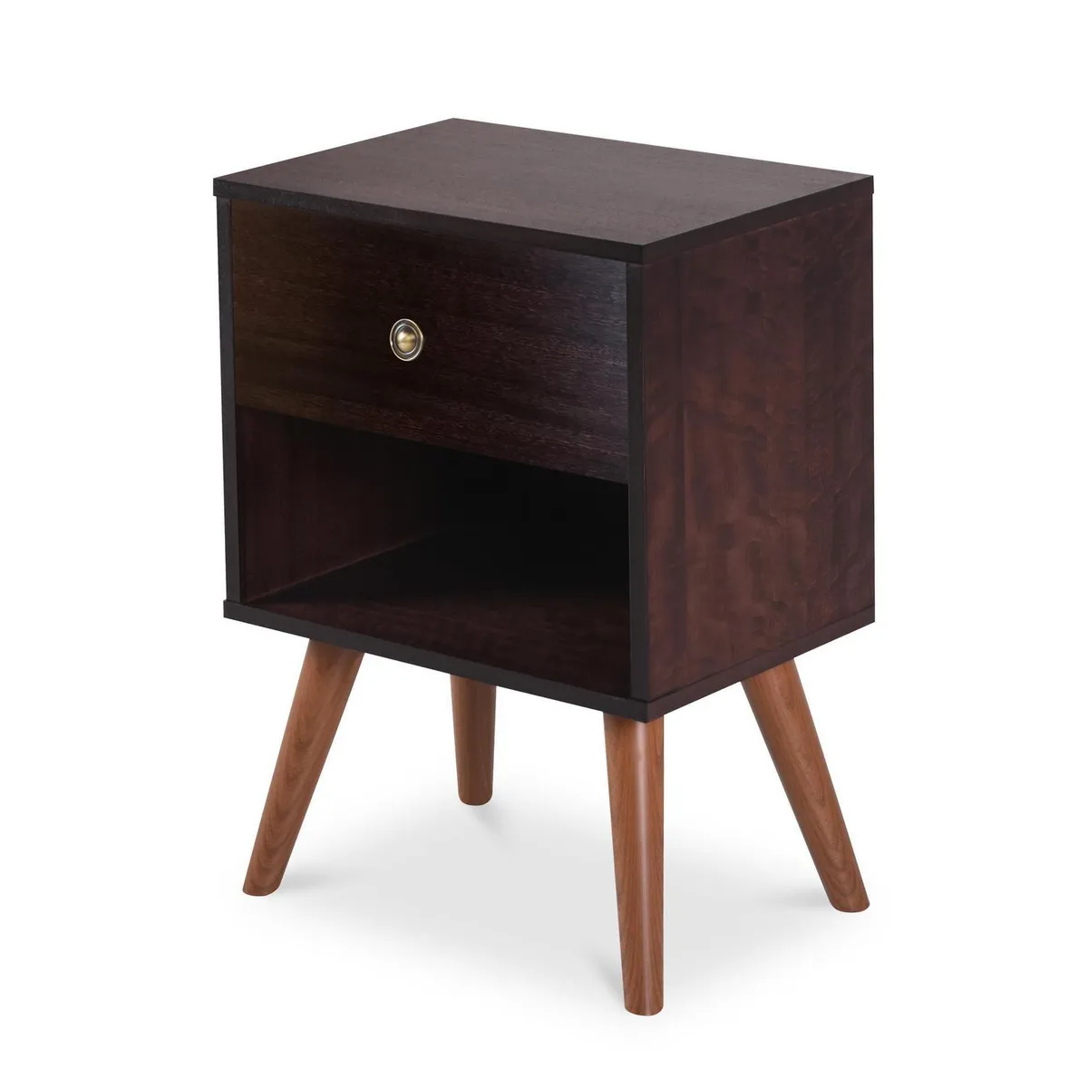 CIC - Velador 1 Cajón(es) Munich 45x63x30 cm Chocolate