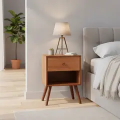 CIC - Velador 1 Cajón(es) Gales 45x63x35 cm Haya