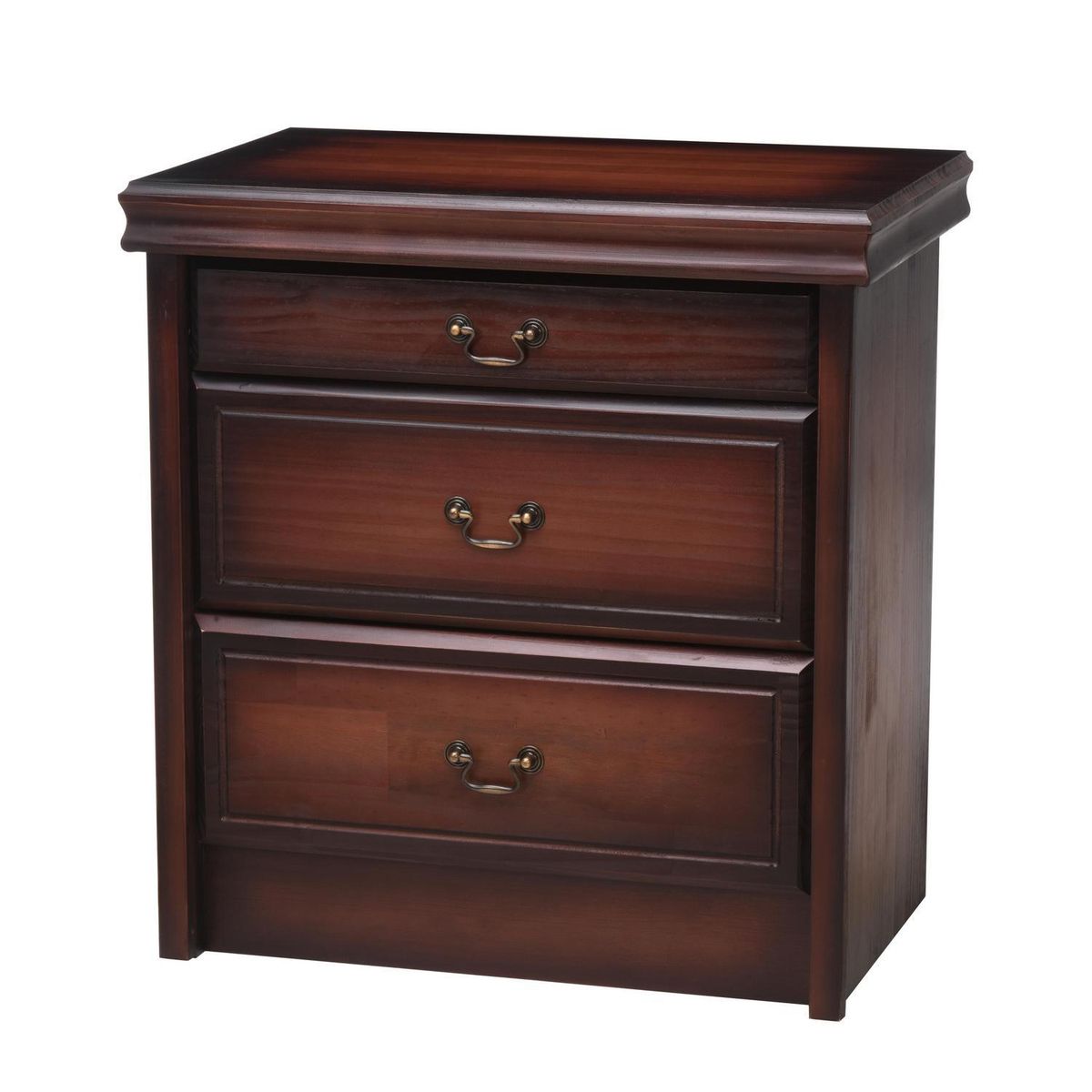 CIC - Velador 3 Cajón(es) Tamesis 66x69x45 cm Marrón envejecido