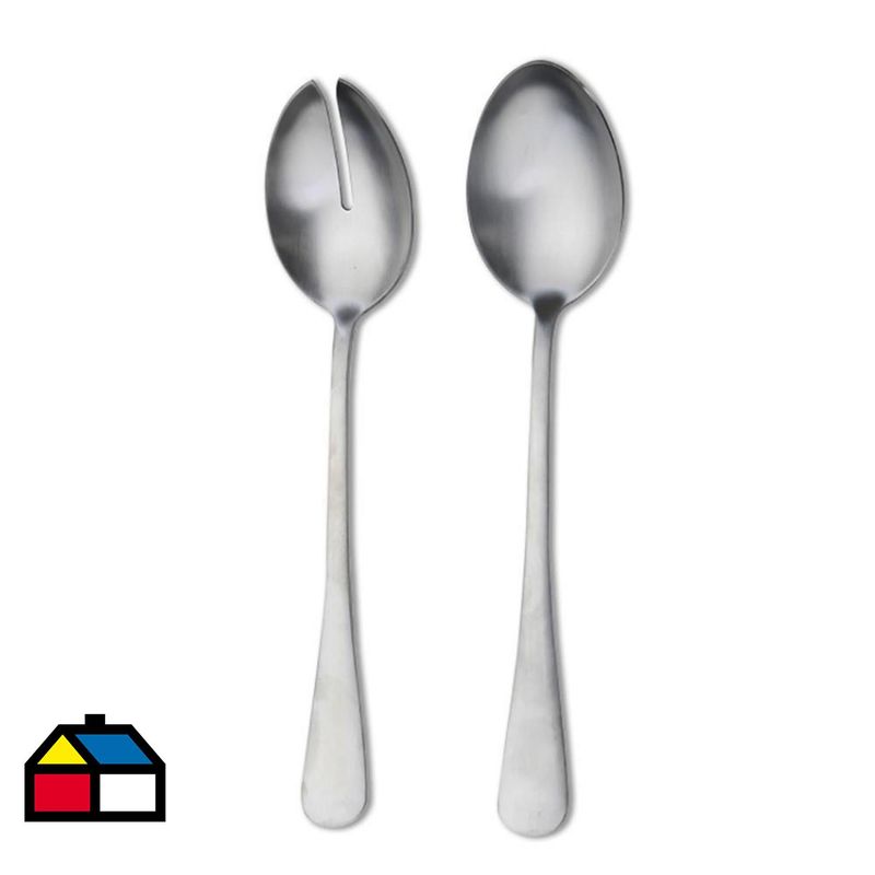 IDETEX - Set cubierto ensaladas Silver 2 piezas