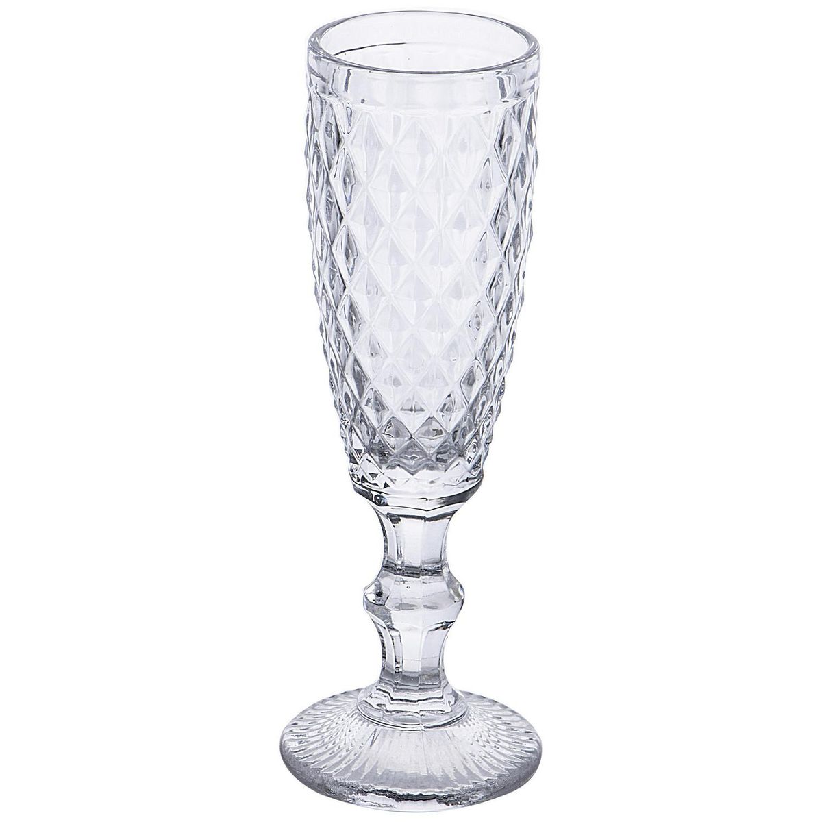 IDETEX - Set 4 Copas de Champán 170 ml Vidrio Transparente