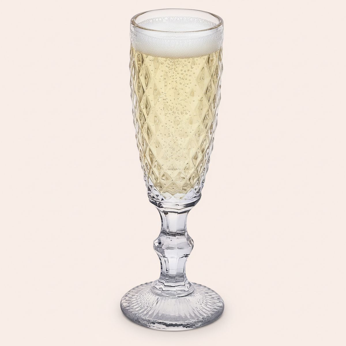 IDETEX - Set 4 Copas de Champán 170 ml Vidrio Transparente