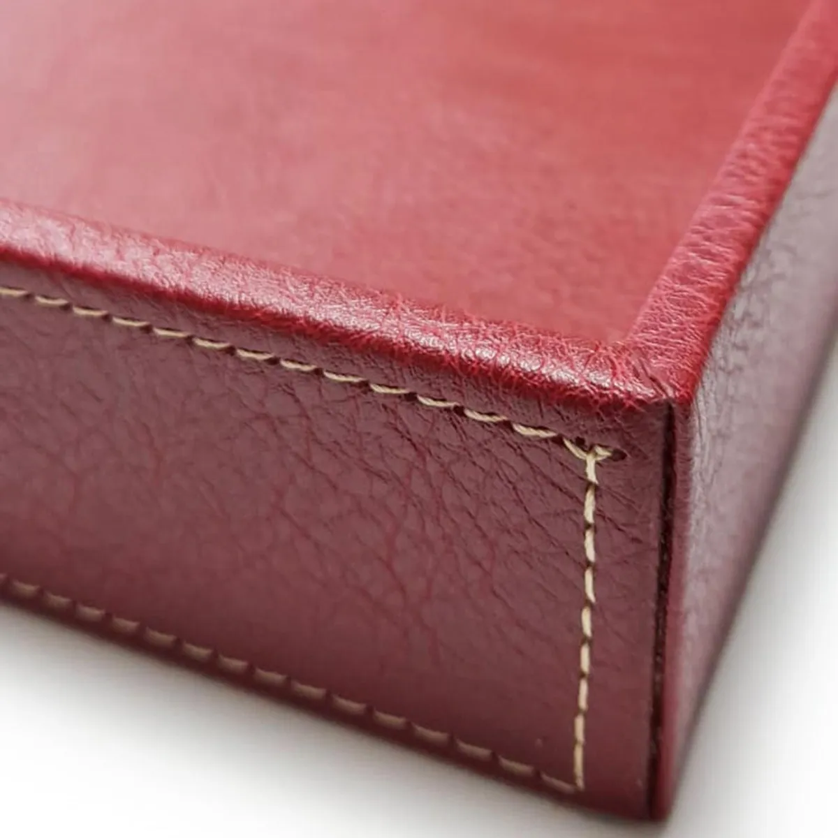 JUST HOME COLLECTION - Bandeja para servir 50x30x5,5 cm ecocuero roja