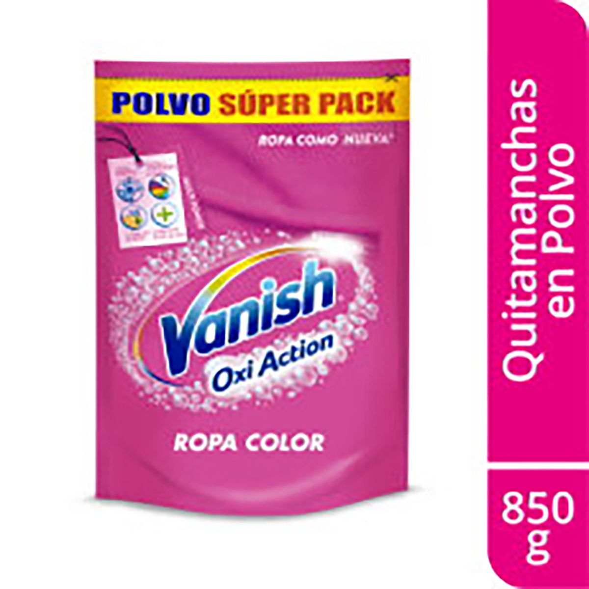 VANISH - Quitamanchas polvo rosa doypack 850 gr