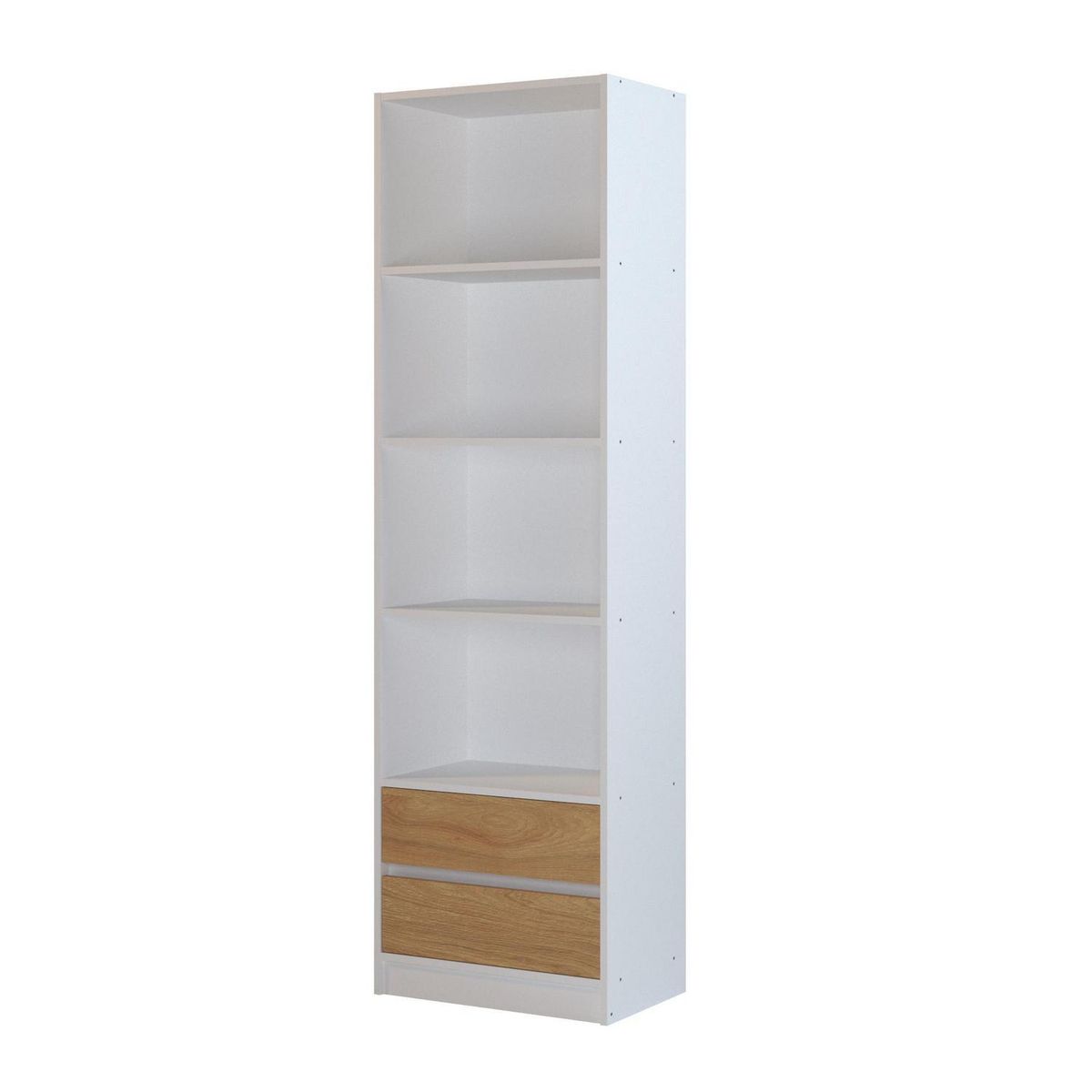 SILCOSIL - Estante Daloa Melamina 4 Nivel(es) 53x180x33 cm Blanco/Madera