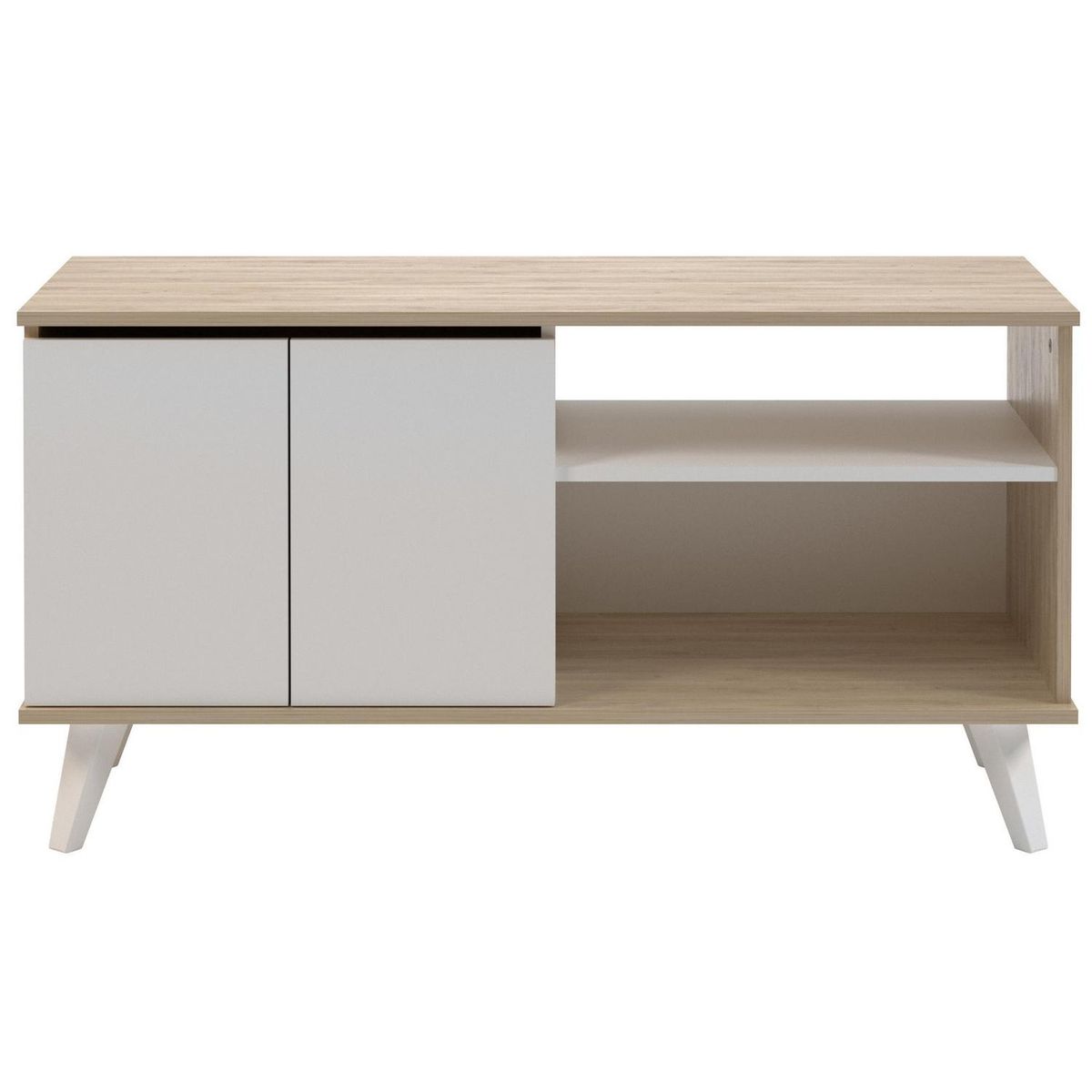 SILCOSIL - Rack Narvik bajo 111x42x58 cm madera/blanco