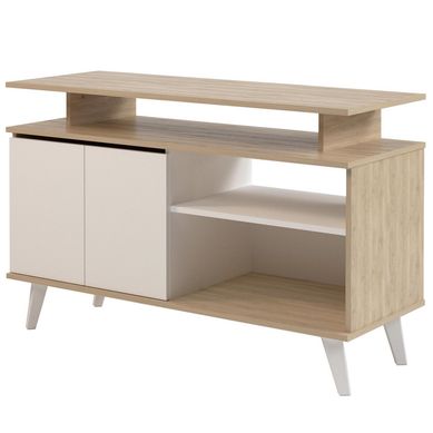 Rack Narvik alto 111x42x71 cm madera/blanco