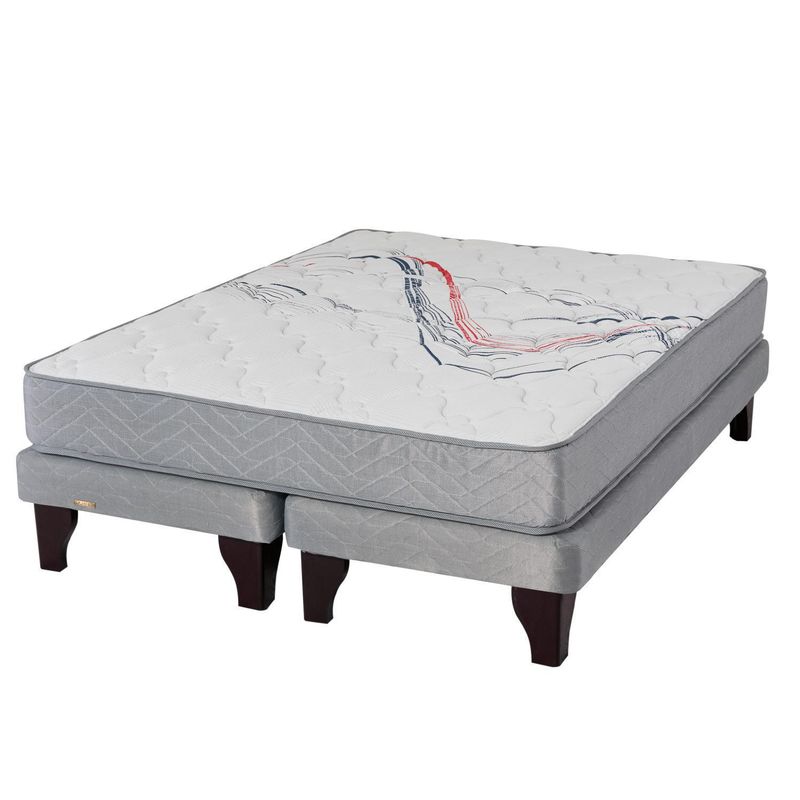FLEX - Cama 2 Plazas Europea Therapedic Más Gris