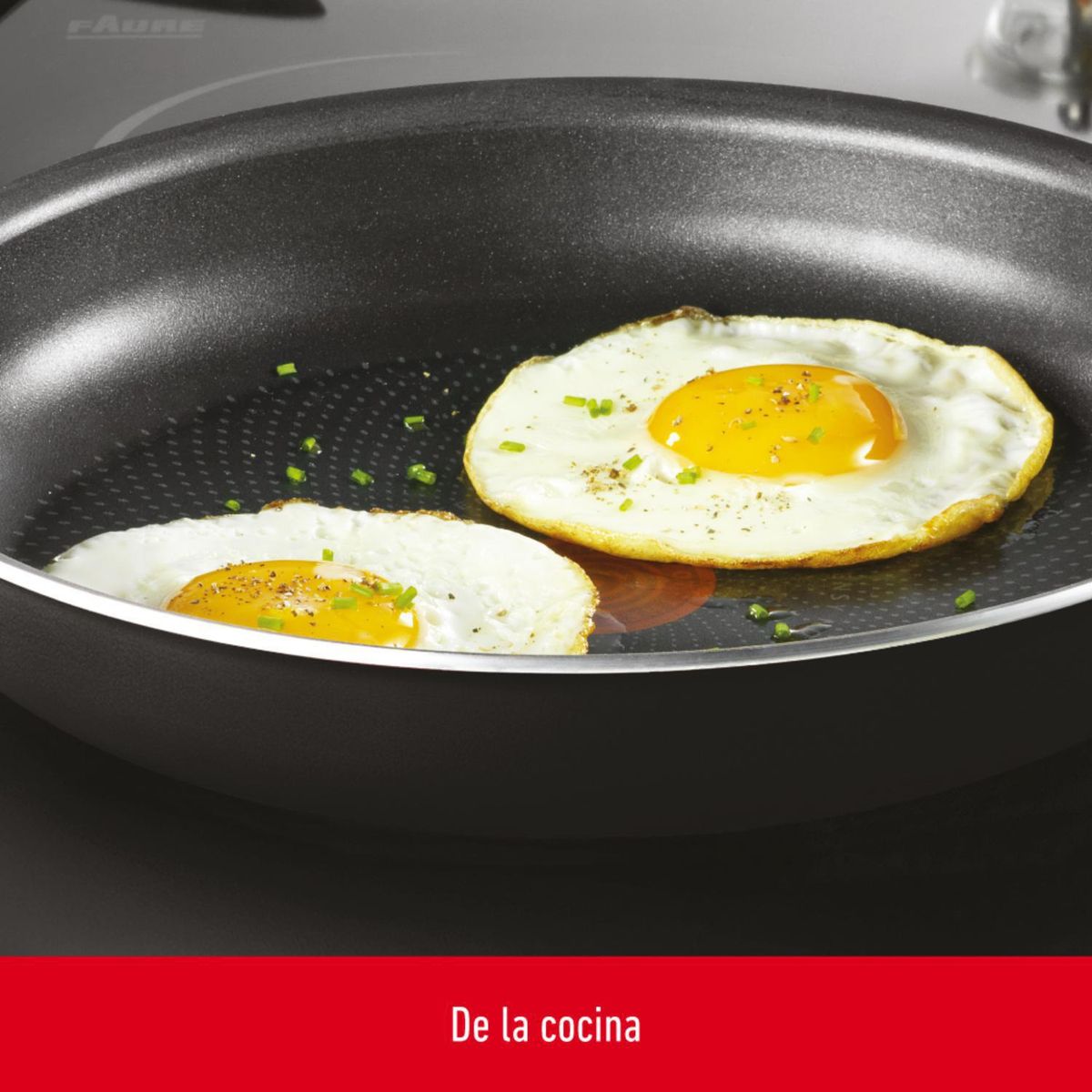 TEFAL - Batería de Cocina 8 Piezas Aluminio L2006382 Negro
