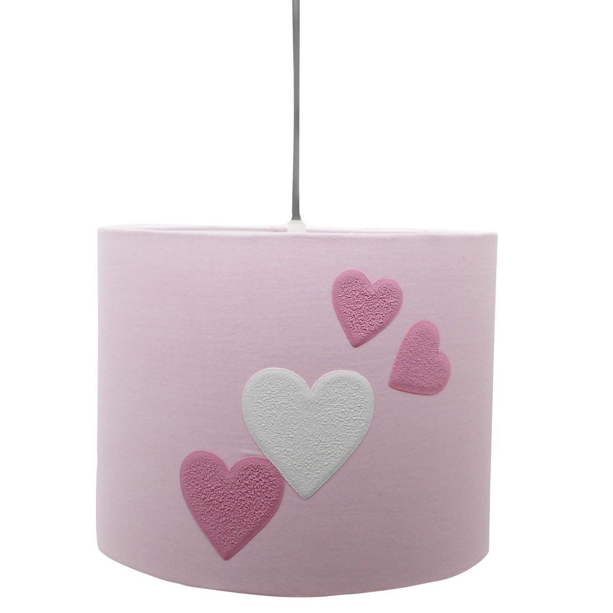 CONCEPT - Lámpara Colgante Puff Tela Rosa