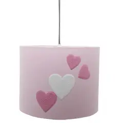 CONCEPT - Lámpara Colgante Puff Tela Rosa