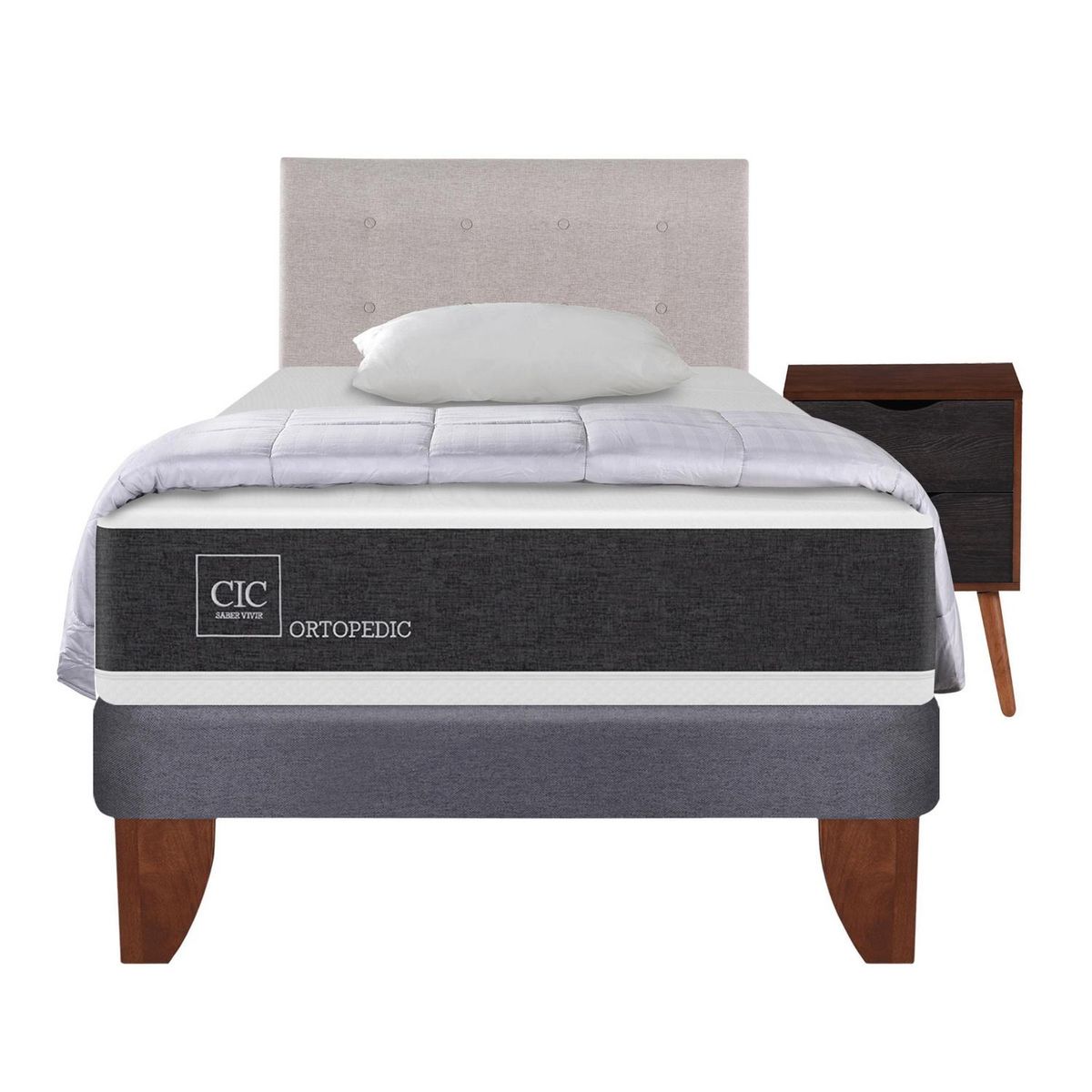 CIC - Cama Europea new ortopedic 1.5p tigris alm+pl