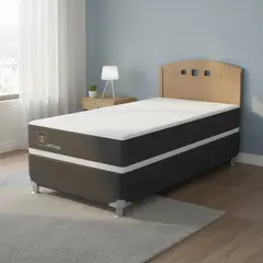 CIC - Box Spring 1 plaza Box Spring New Ortopedic B5 Negro