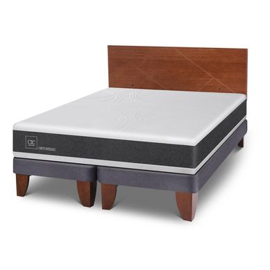 Cama Europea ortopedic 2p bd  respaldo new villarrica