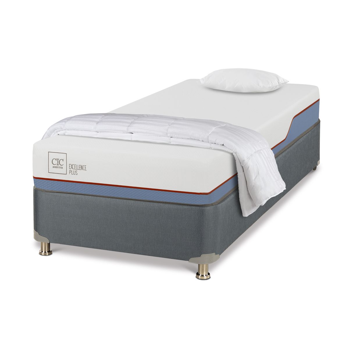 CIC - Cama 1 plaza Americana Excellence Plus Blanco; Azul