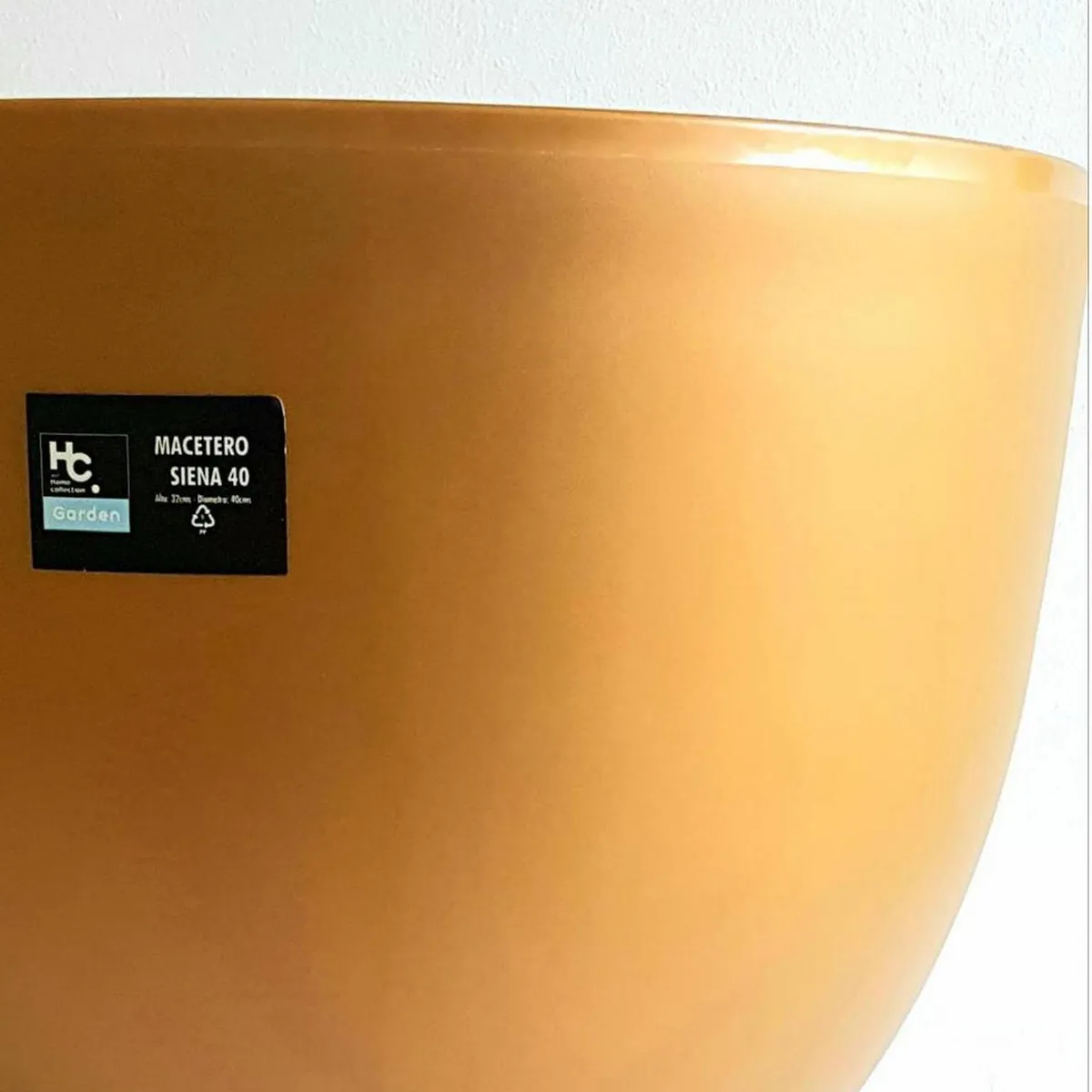 JUST HOME COLLECTION - Macetero Siena de Polipropileno 40x40 cm Dorado