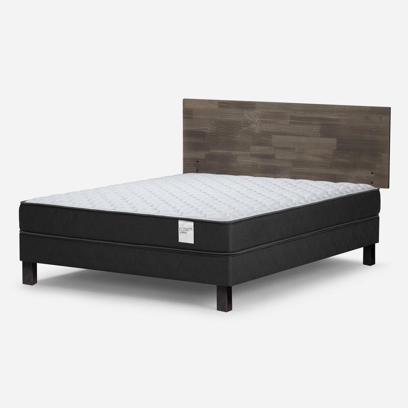 ROSEN - Cama Europea Wave 1,50x1.90 m BN/Respaldo Tabor Grafito