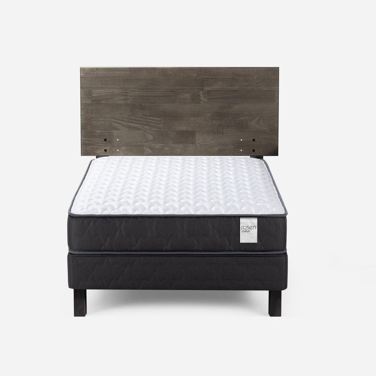 ROSEN - Cama Europea Wave 0,90x1,90 m/Respaldo Tabor Grafito