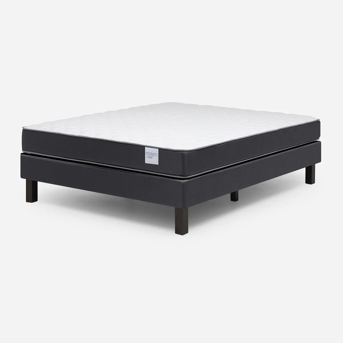 ROSEN - Cama 2 plazas Europea Wave Grafito