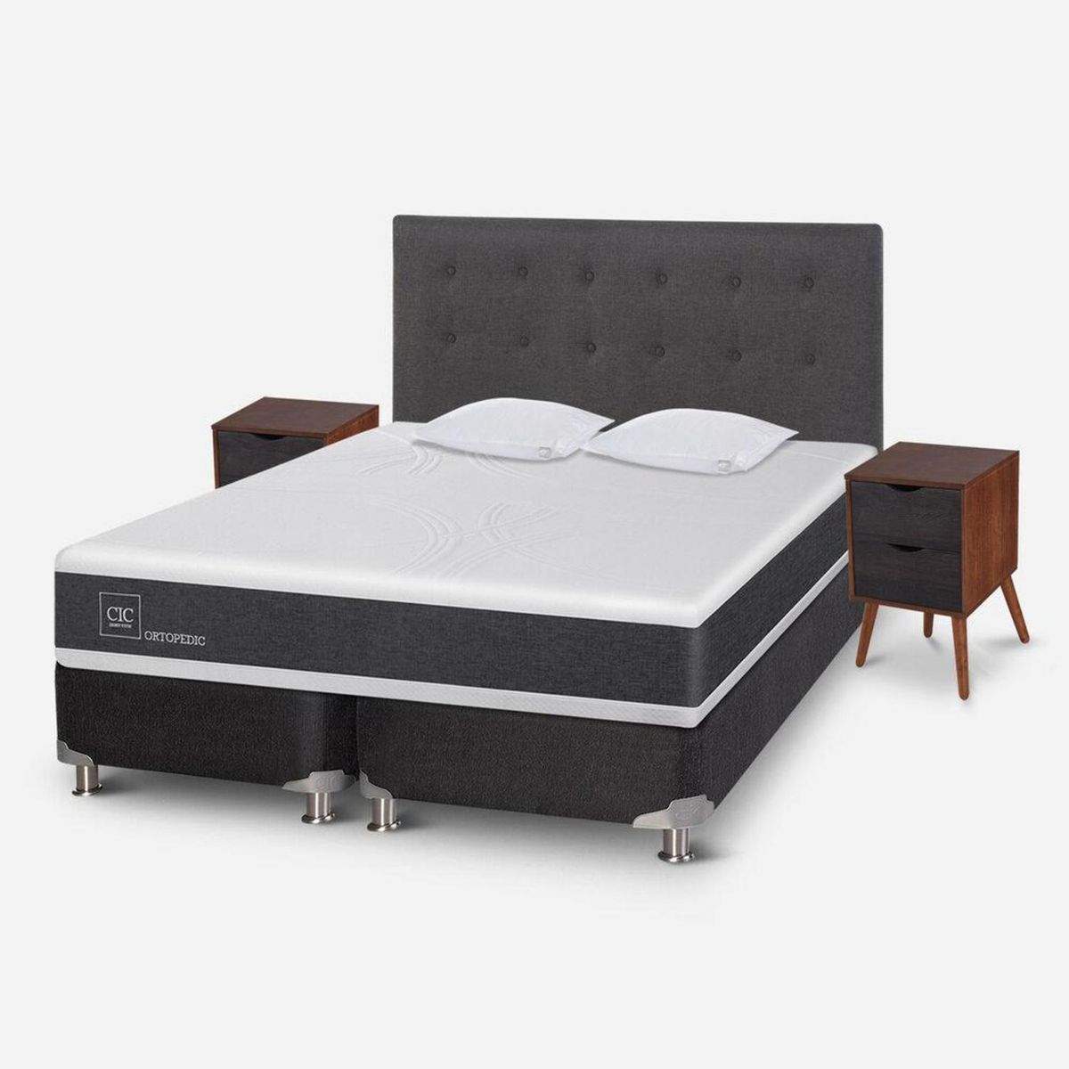 CIC - Box Spring New Ortopedic b5 black 2 plazas bd Eufrates alm v