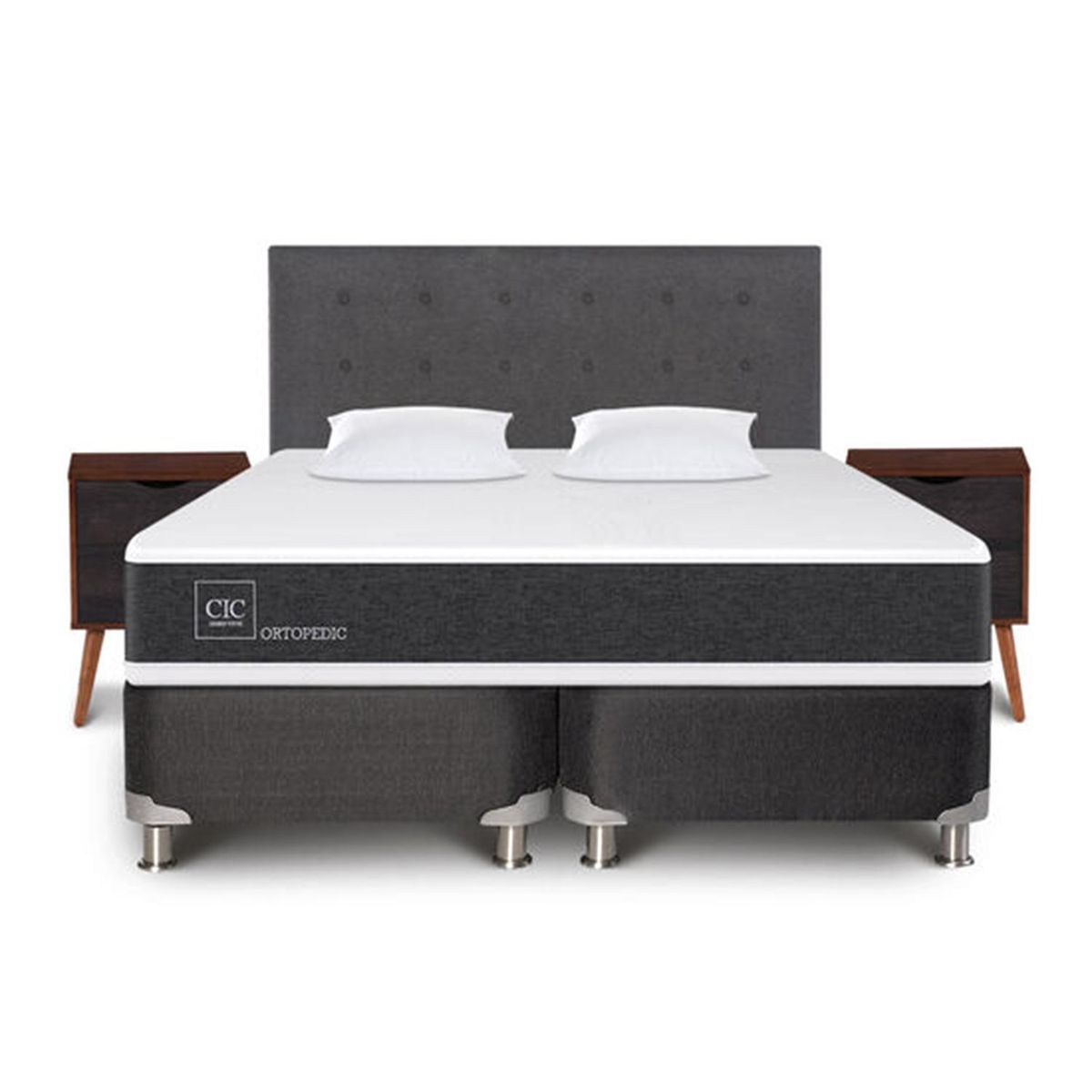 CIC - Box Spring New Ortopedic b5 black 2 plazas bd Eufrates alm v
