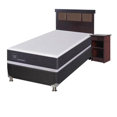 Box Spring New Ortopedic B5 black 1 plaza set Dublin chocolate